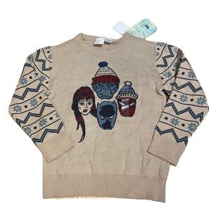 Marvel Christmas Sweater NEW Small Kids Spider-Man Hulk Black Panther Tan Red
